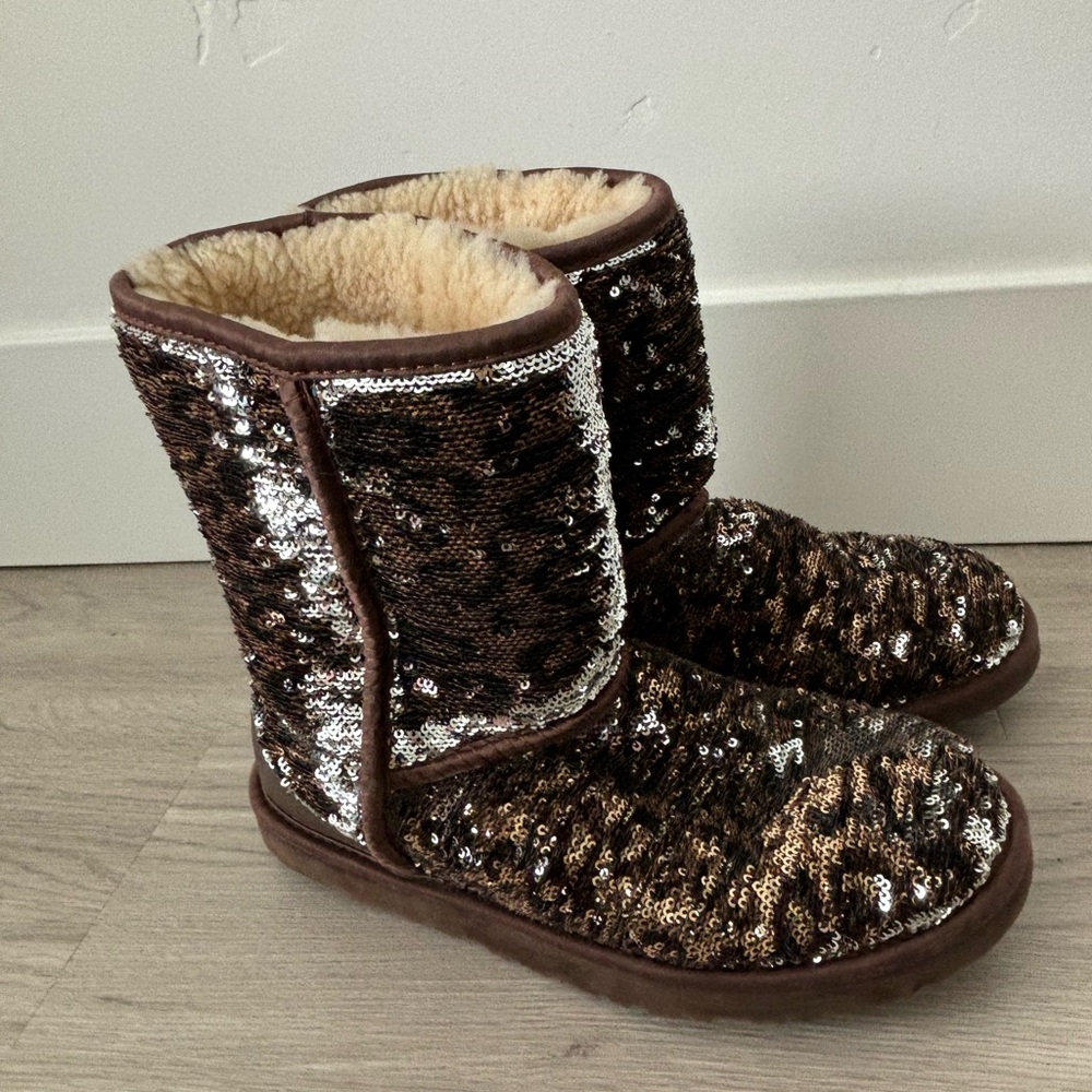 Sequin Leopard Uggs